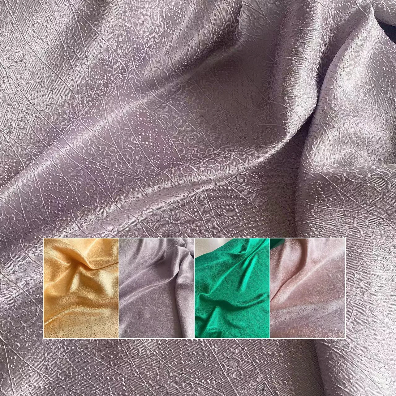 

114 см, ширина 22 мм, рыжий, фиолетовый, зеленый, жаккардовая шелковая креповая ткань для летнего платья, блузки, брюк, швейный материал «сделай сам», R1956