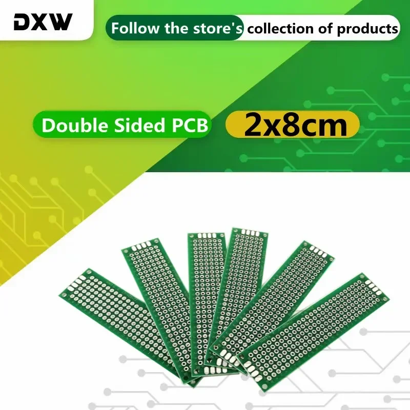 5PCS/Lot Double Sided PCB Board 2x8cm Universal DIY Printed Circuit Board