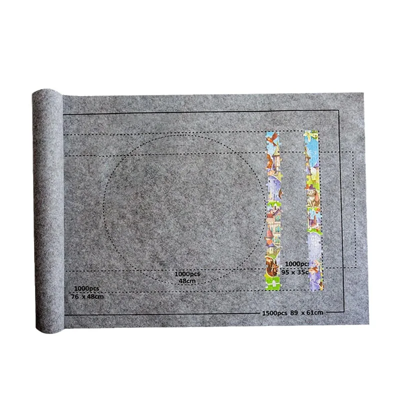 Puzzles Pad Jigsaw Roll Felt Mat Playmat Puzzles Blanket For Up To 1500 Pcs Puzzle Accessories New Portable Mat (Only Mat) - view 3