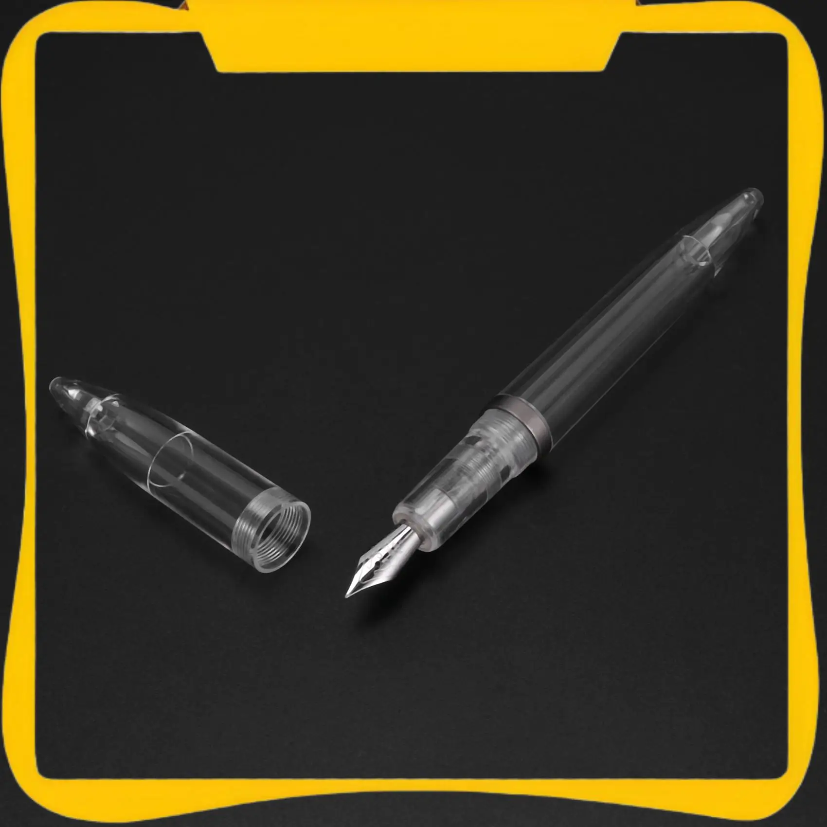 

0.5Mm Nib Fountain Pen With Eyedropper High Capacity Transparent Pens Office School Supplies For Student Writing Gifts Stationer