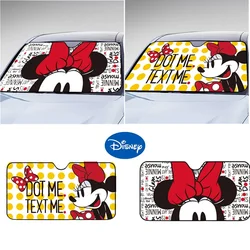 Disney Mickey Car Sunshade Cute Car Sun Visor Front Gear Sunscreen Heat Insulation Cloth Front Windshield Cover Blackout Curtain