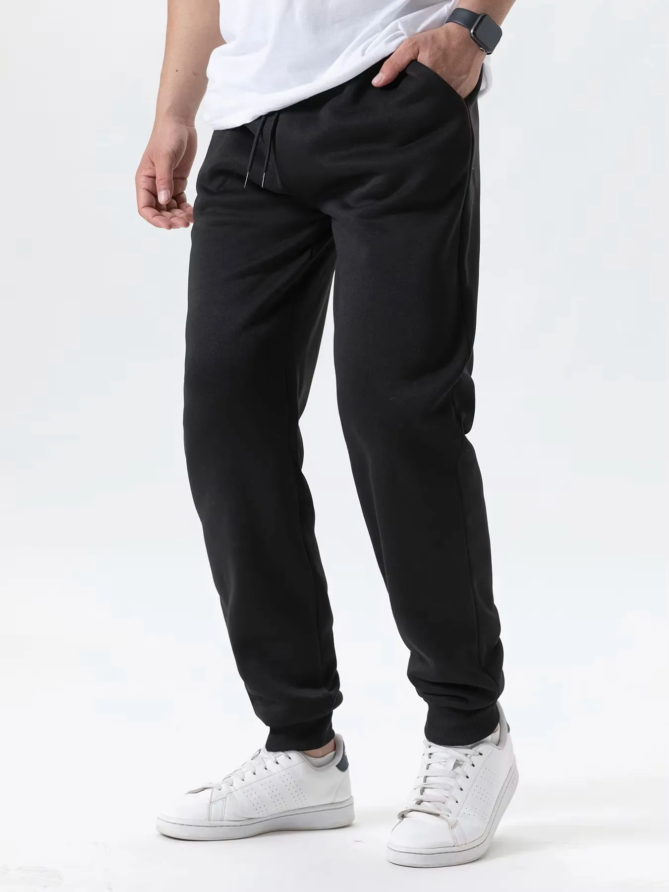 2024 New Mens Jogging Pants Sports Pants Fitness Running Trousers Women Solid Color Sweatpants Easy to Match Home Pants