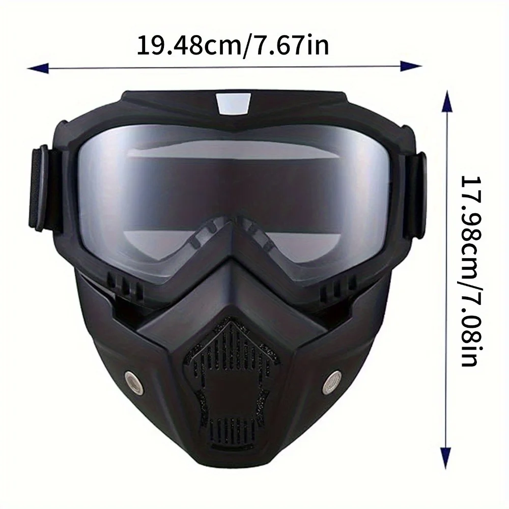 Outdoor-Sport Vollgesichtsmaske mit Farbigen Gläsern, 6 Farben Verfügbar, Modische Schutzmaske für Outdoor-Aktivitäten – Detail 3