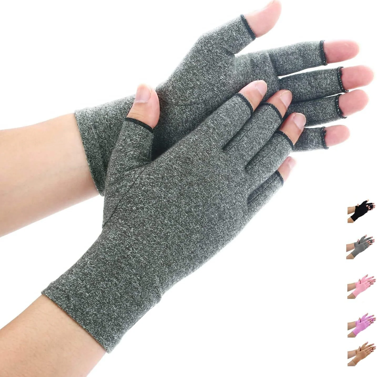 1 Pair Arthritis Gloves Women Men, Carpal Tunnel, Fingerless Hand Thumb Compression Cycling/Driving/Sport Gloves