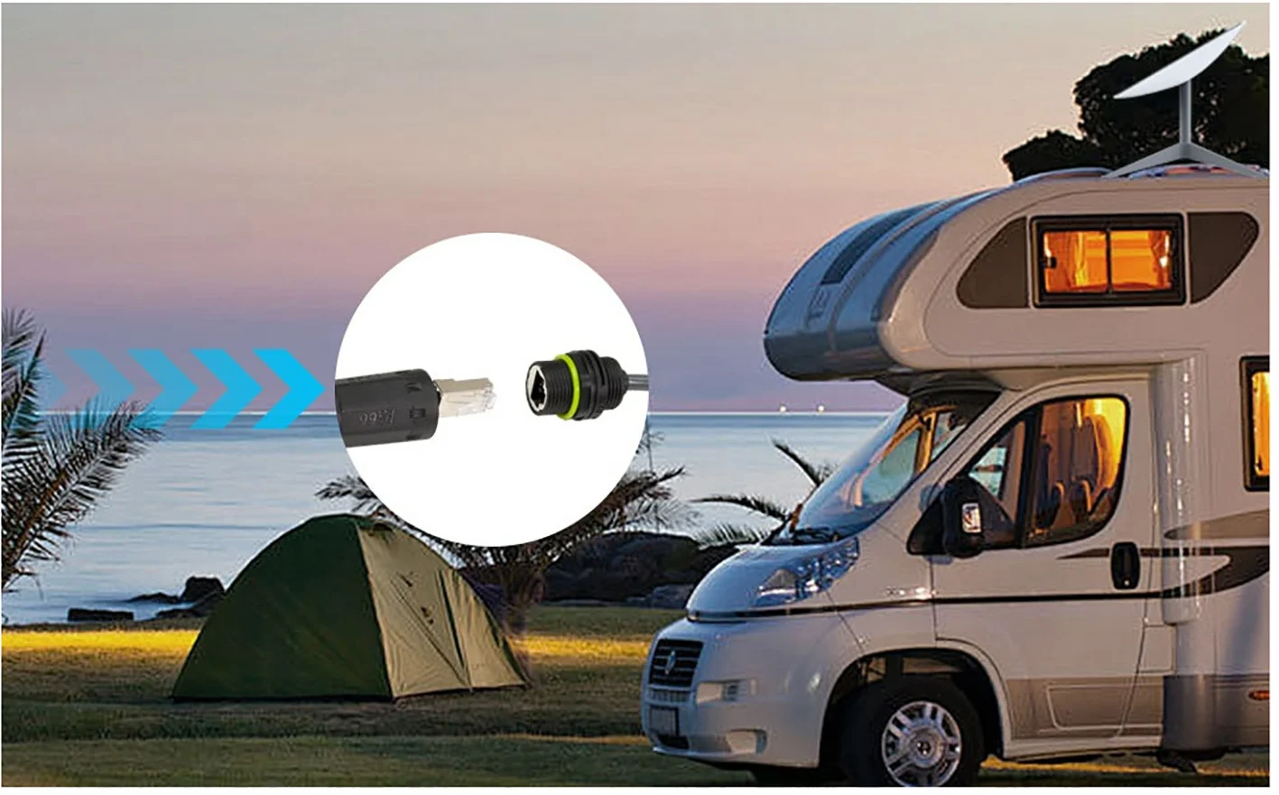 

Кабель для Starlink 1200 Мбит/с, разъемы RJ45 (1 RJ1, 2 RJ2), адаптеры-удлинители SPX-штекер - RJ45 для спутниковой антенны, водонепроницаемые, устойчивые к старению