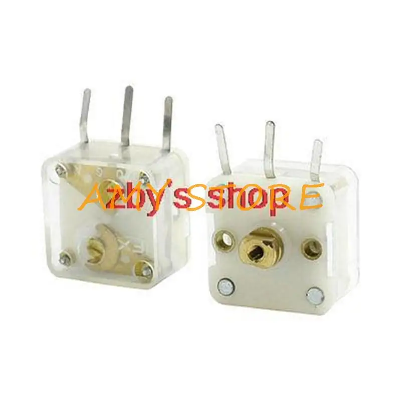 2pcs 223F Duplex 20-20pF Radio Dual Tuning PVC Film Variable Capacitor w 36mm 40mm Knob Disk Wheel