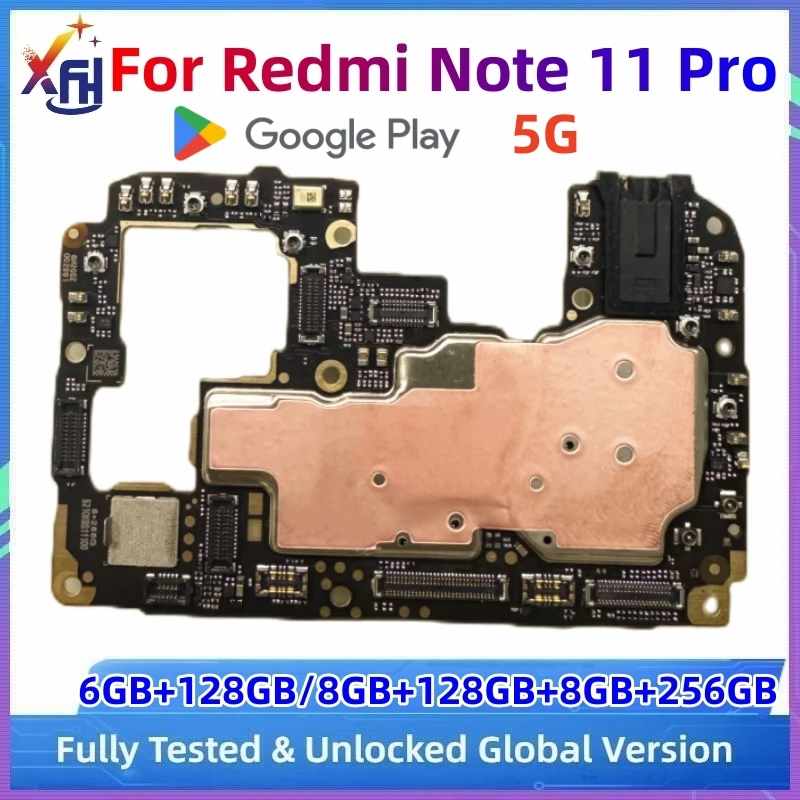 Motherboard for Xiaomi Redmi Note 11 Pro 5G, 128GB 256GB Global ROM, Unlocked Mainboard, with Snapdragon 695 Processor