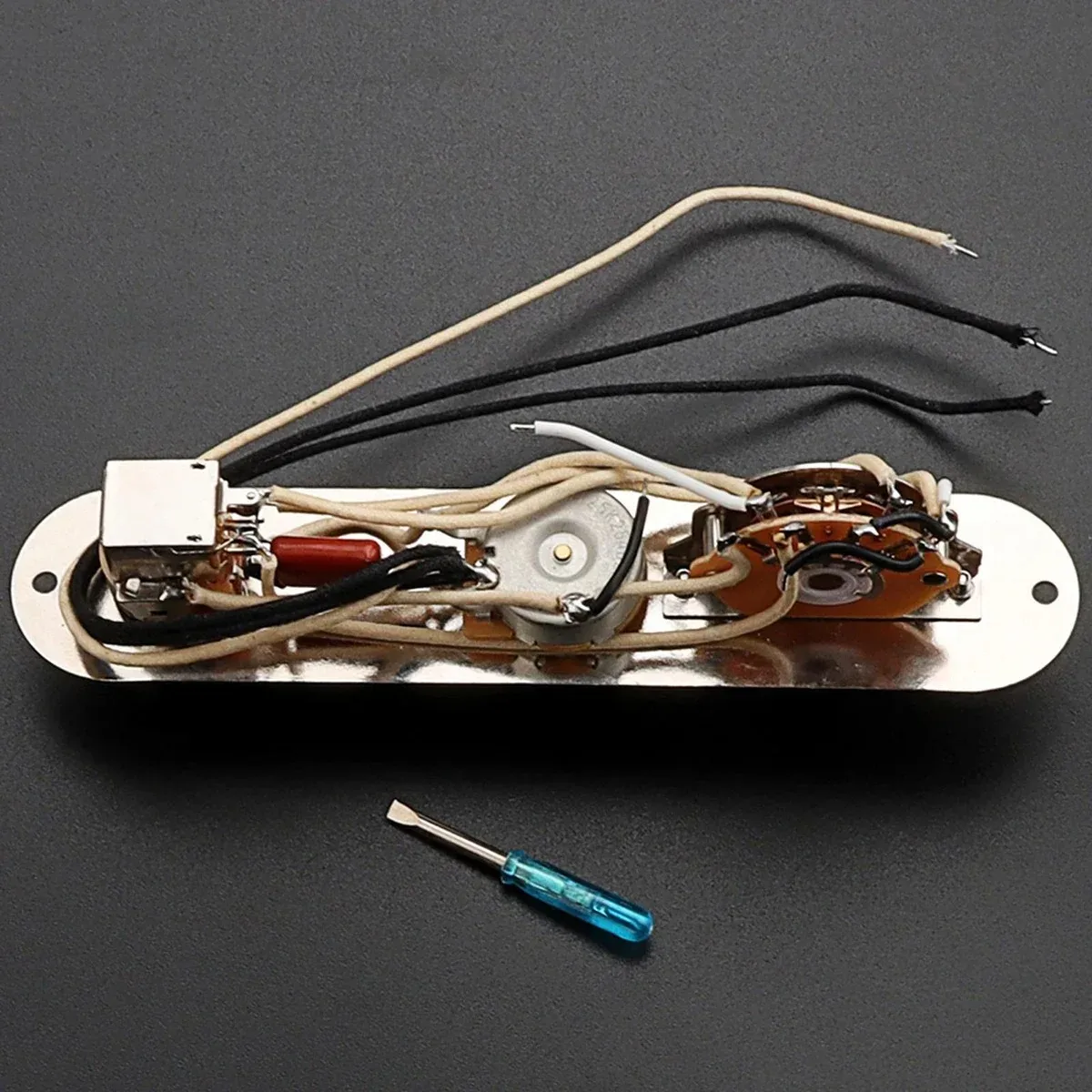 Pre-Wired Loaded Tele Guitar Control Plate System 3 Way Switch with CTS Pot For Tele Guitar Telecaster Style Electric Guitar