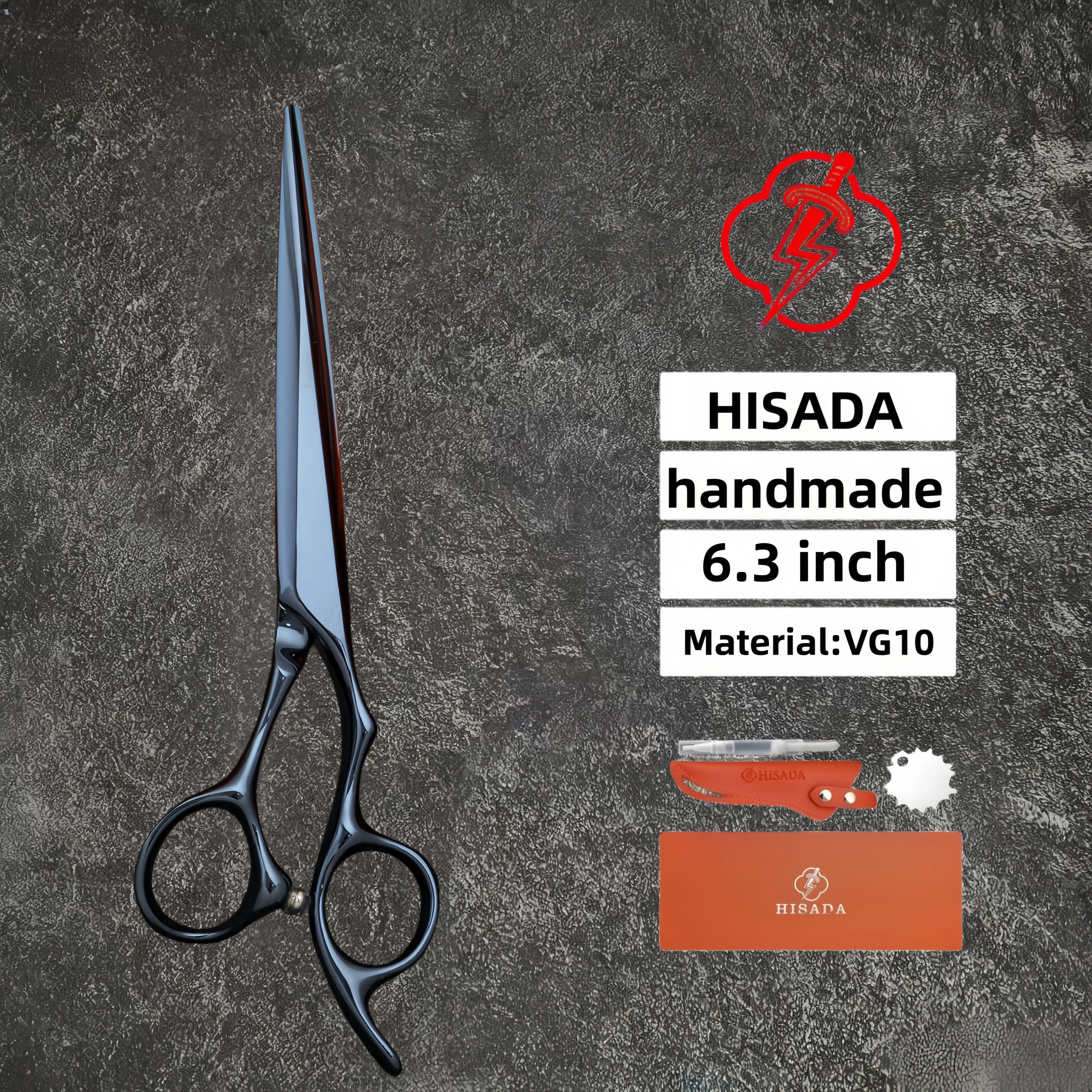 HISADA Professional Barber Hairdressing Shears6.3/6.7 inchProfessional Barber Hair Cutting Shears Made of VG10 material