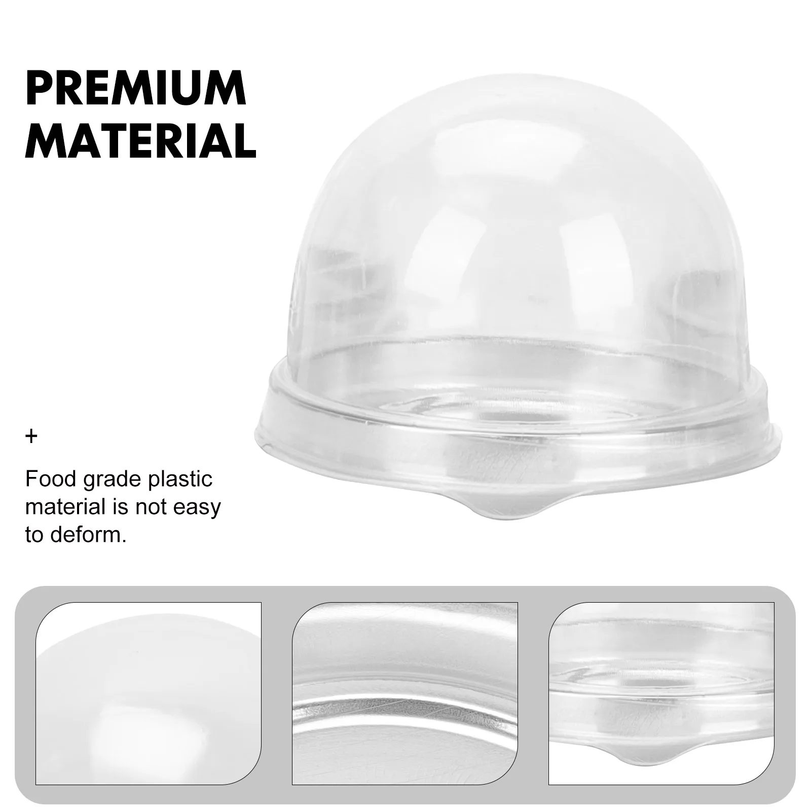 

50pcs Moon Cake Blister Transparent Dessert Storage Containers Reusable Plastic Packaging For Party Home Use Leakproof Cake