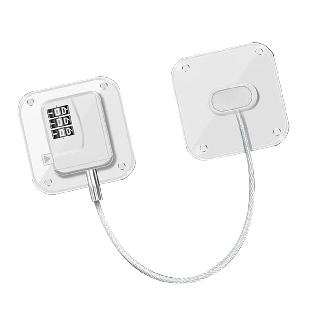 كلمة المرور الأبيض مربع الثلاجة السلامة لخزانة درج الثلاجة باب حريزعلى الأطفال مزيج مشفرة قفل أمن البلاستيك