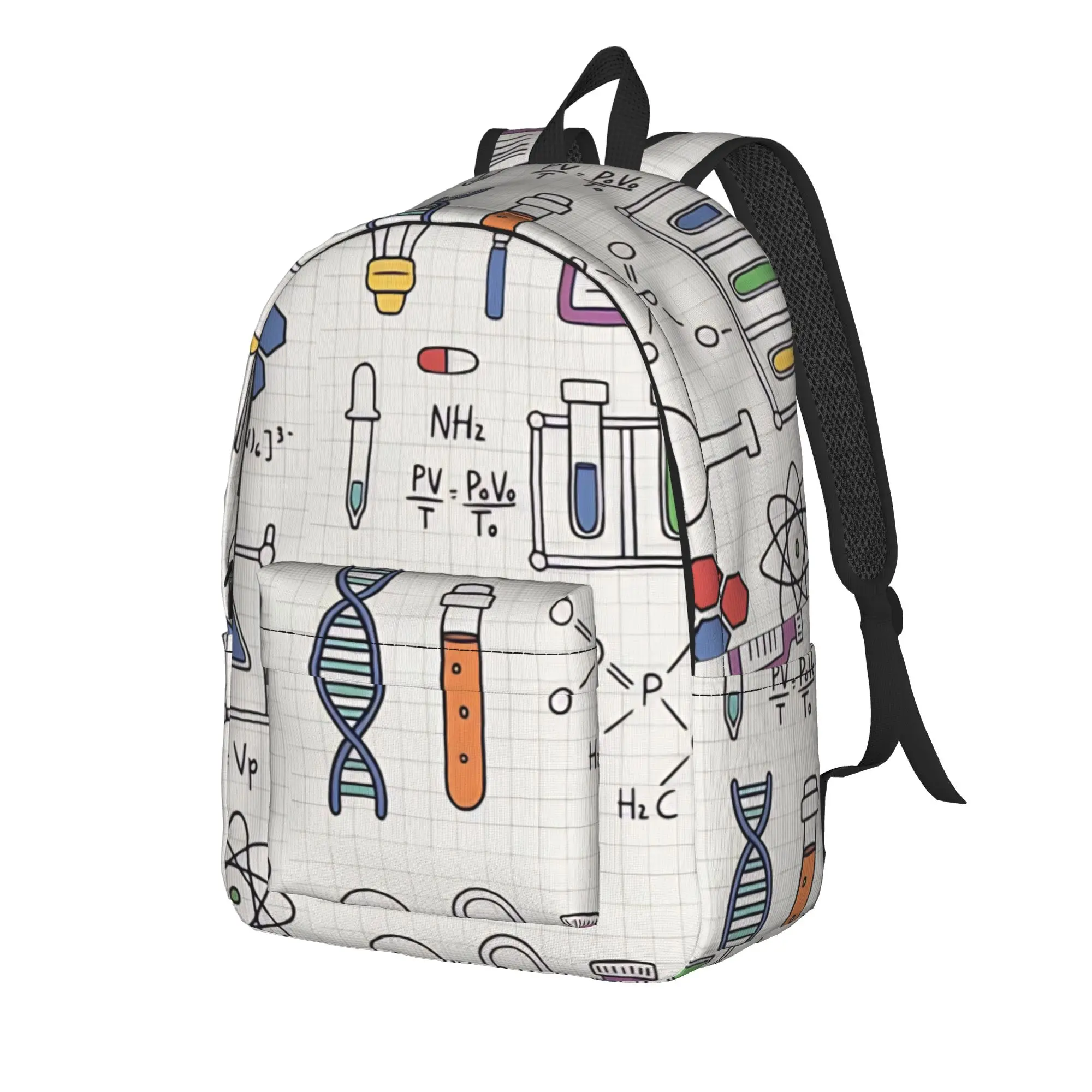 Chemistry Science Test Tubes Lab School Subject Backpack  Travel Backpacks Teen Design Durable High School Bags Fashion Rucksack