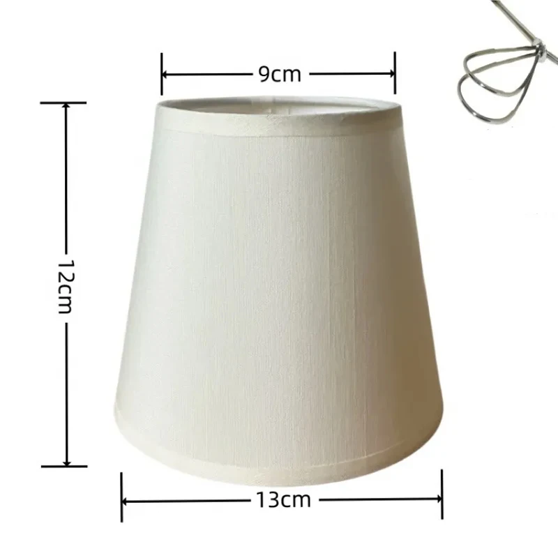 Korean simple design lampshade Small Beige color Art fabric accessories DIY lampshade bedroom hotel bedside lampshade