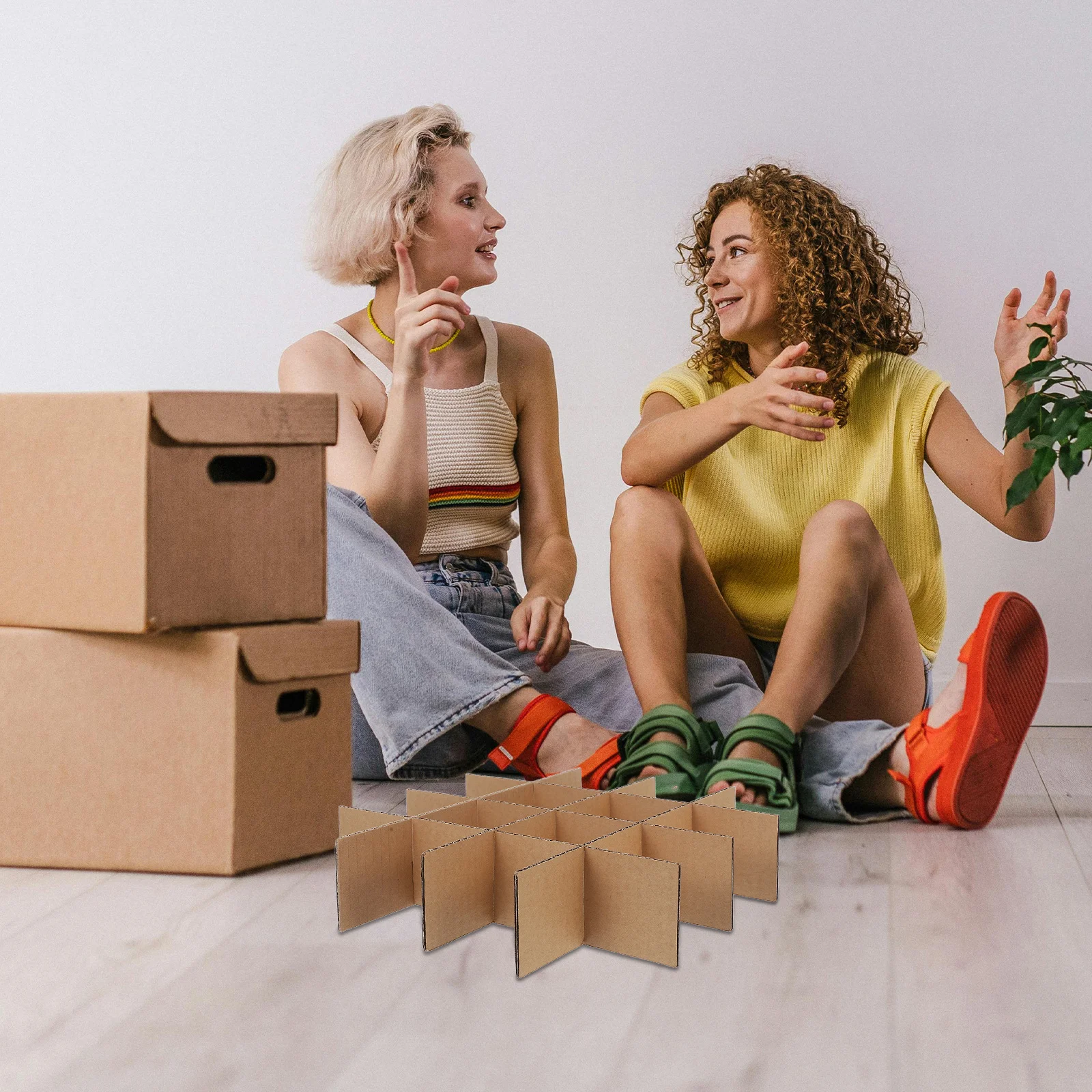 6pcs Cardboard Divider For Craft Storage Organizer Packing Boxes Shipping Protectors Grid Packaging Box Protector Compartment