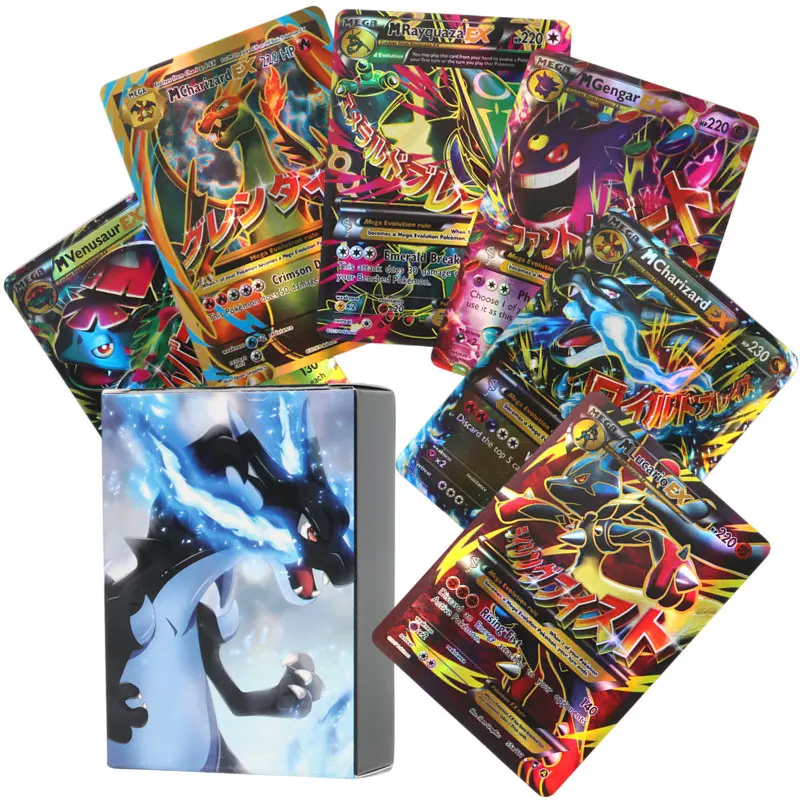 60/100Pcs English Pokemon Cards GX Tag Team Vmax EX Mega Shining Game Battle Carte Trading Collection Cards Toys Children Gifts