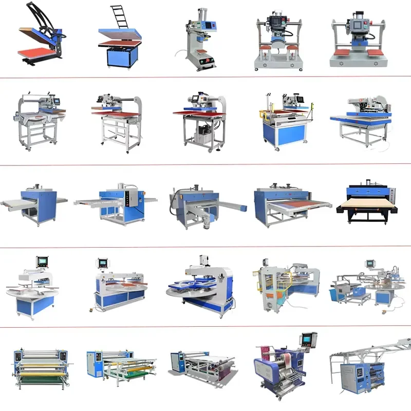 New Arrival PLC System Automatic Mini Size Label Vinyl Heat Press Machine Pneumatic Dual Tray