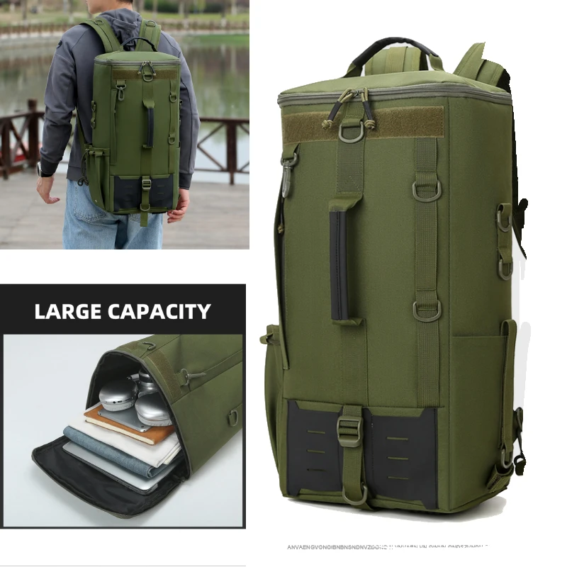 

Tactical Climbing Backpack Outdoor Travel Sports Training Lure Bags Large Capacity Hiking Trekking Camping Fishing Handbag