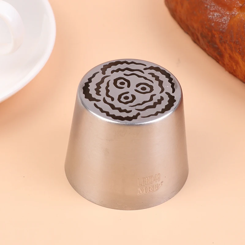 Punta de glaseado de flor bonita rusa de acero inoxidable SL49, punta de boquilla para pastelería, herramienta de decoración de pasteles DIY, utensilio de cocina para hornear, 1 ud.