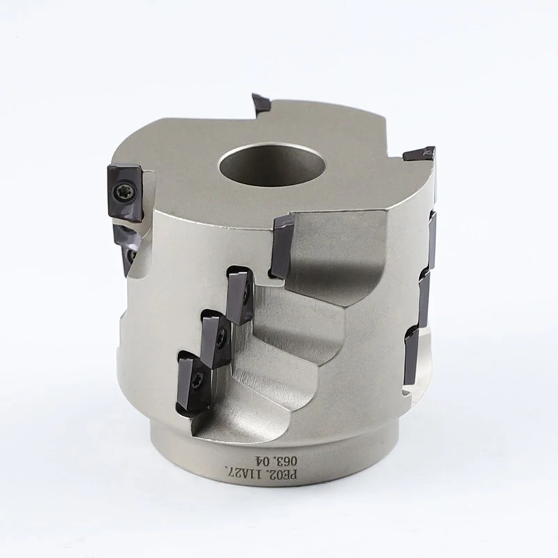 PE02 Square-Shoulder Milling Cutter Indexable Double-Sided Cutter Head with Insert APKT11T3