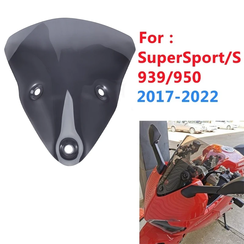 Motorcycle Windshield Windscreen For DUCATI 939 950 Supersport 939S 950S Super Sport S Refit Black Wind 2017-2022 image 5