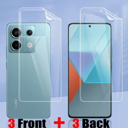 6PCS Matte Hydrogel Film for Redmi Note 13 Pro 4G 5G Screen Protector for Redmi Note 13 Pro+ Plus Front and Back Protective Film