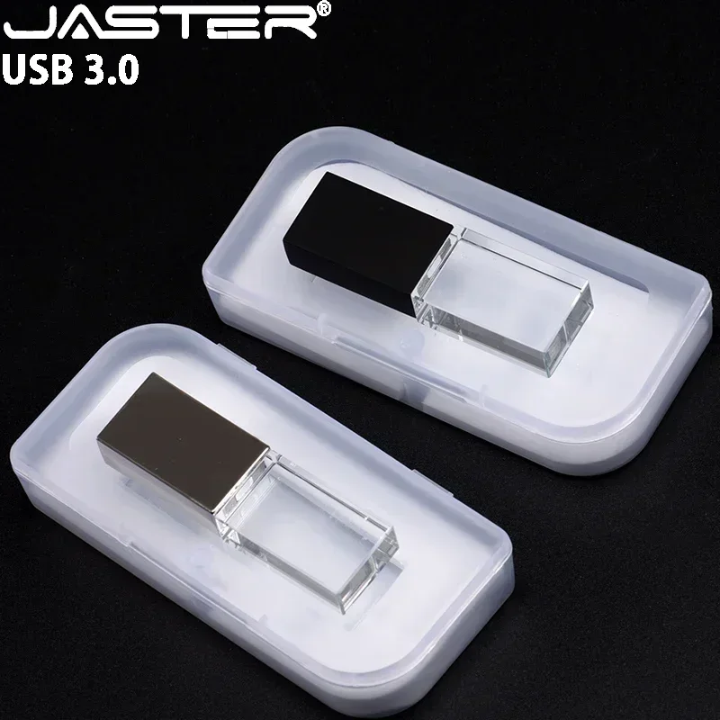 JASTER USB 3.0 Fashion Crystal Flash Pen Drive cle USB 16GB 32GB 64GB Memory stick Free custom logo 8GB 4GB Wedding Gift U disk