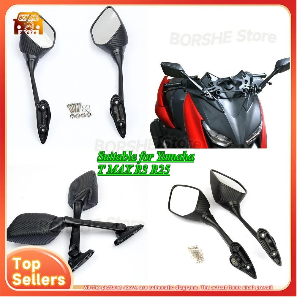 

Motorcycle Rearview Mirror Suitable for Yamaha T MAX R3 R25 Modification Horizon Side View Mirror