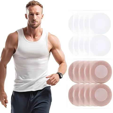 Men's Nipple Patches: Special Anti-Sweat And Anti-Friction Patches Invisible Comfortable For Running Everyday Wear Men Cover