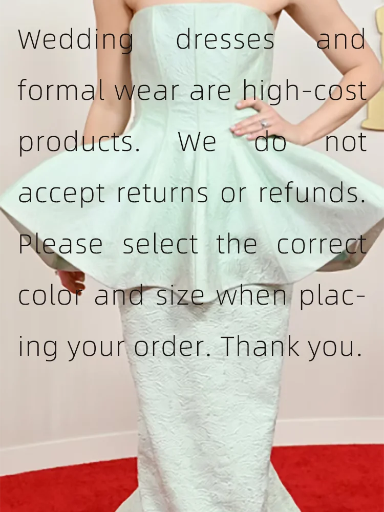 Robe de soirée sirène élégante, décolleté sans bretelles, sans manches, robe de célébrité personnalisée