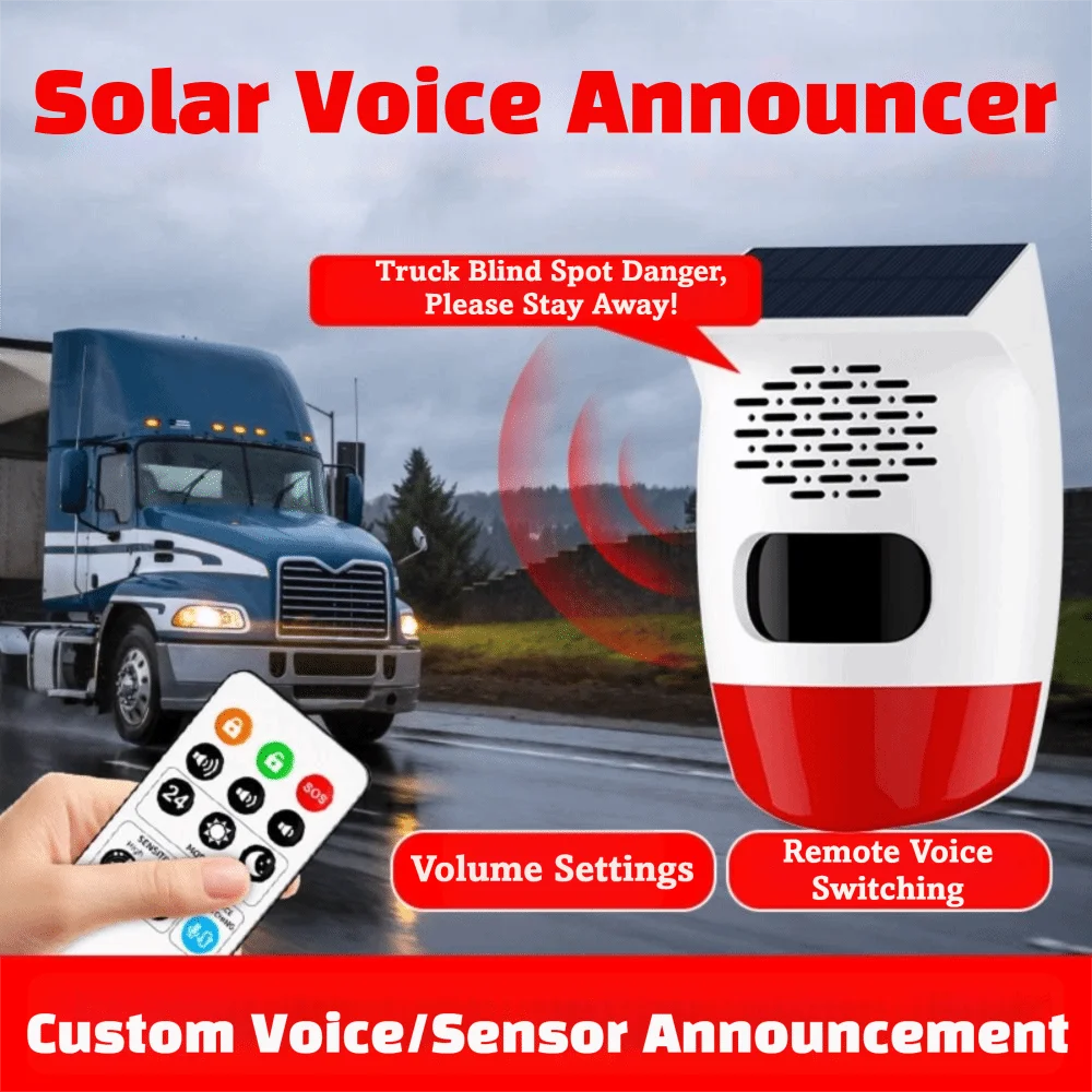 Waterproof Solar Alarm Rechargeable Multifunctional Solar Lamps Animal Deterrent Sound Alarm Solar Charging Alarm