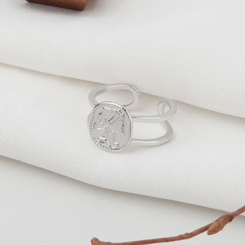 925 Sterling Silver Creative Geometric Irregular Open Index Finger Ring Trend Korean Fine Jewelry Accessories