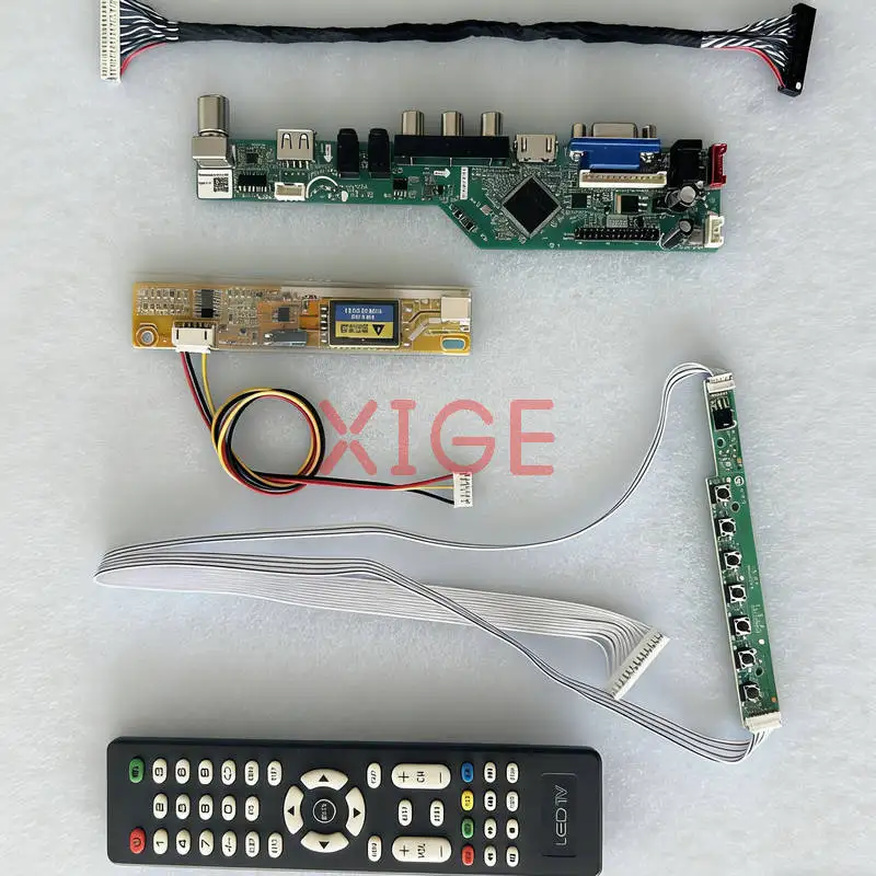 

Контроллер для ЖК-дисплеев N141X7, N141XA, N141XB, N141XC, комплект для самостоятельной сборки, 1024*768, HDMI+VGA+AV+USB, 1024x768, LVDS, 30-контактный, 1-CCFL