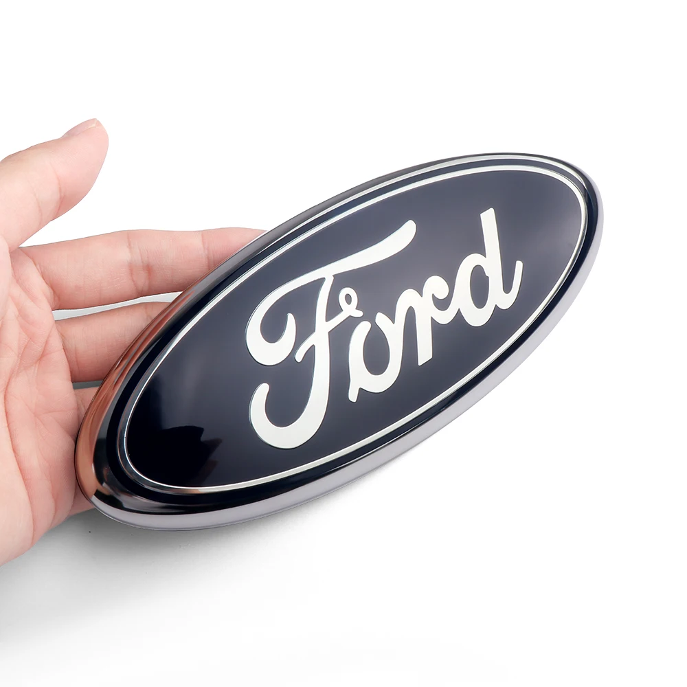 1 pièce Emblème 3D bleu pour Ford, pour capot avant, pare-chocs arrière, coffre, volant, autocollant de personnalisation