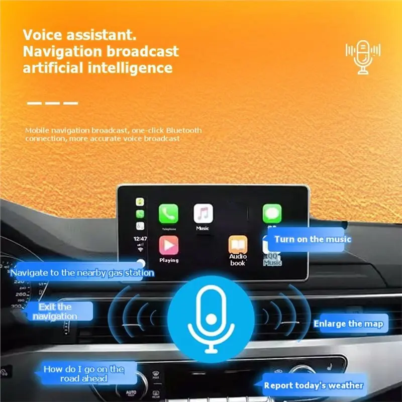 【AC77 Top !! 】Carplay AI Box Wireless Carplay Android Auto Adapter Car Smart Box Android 13 With -Compatible Video Output 4+32G