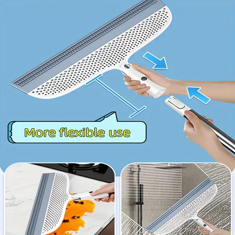 Broom Floor Scraper Plastic Wiper Silicone Artifact Home Bathroom Bathroom Floor Non-stick Hair Silicone Magic