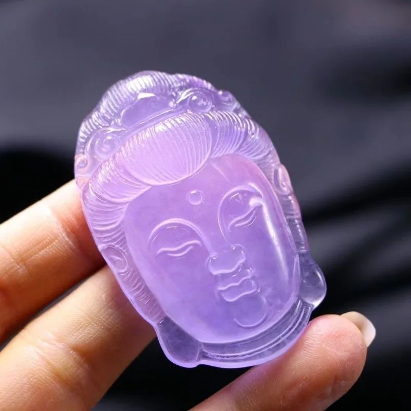 Violet Guanyin Buddha Brand Pendant Couple on Request Men's and Women's Pendant