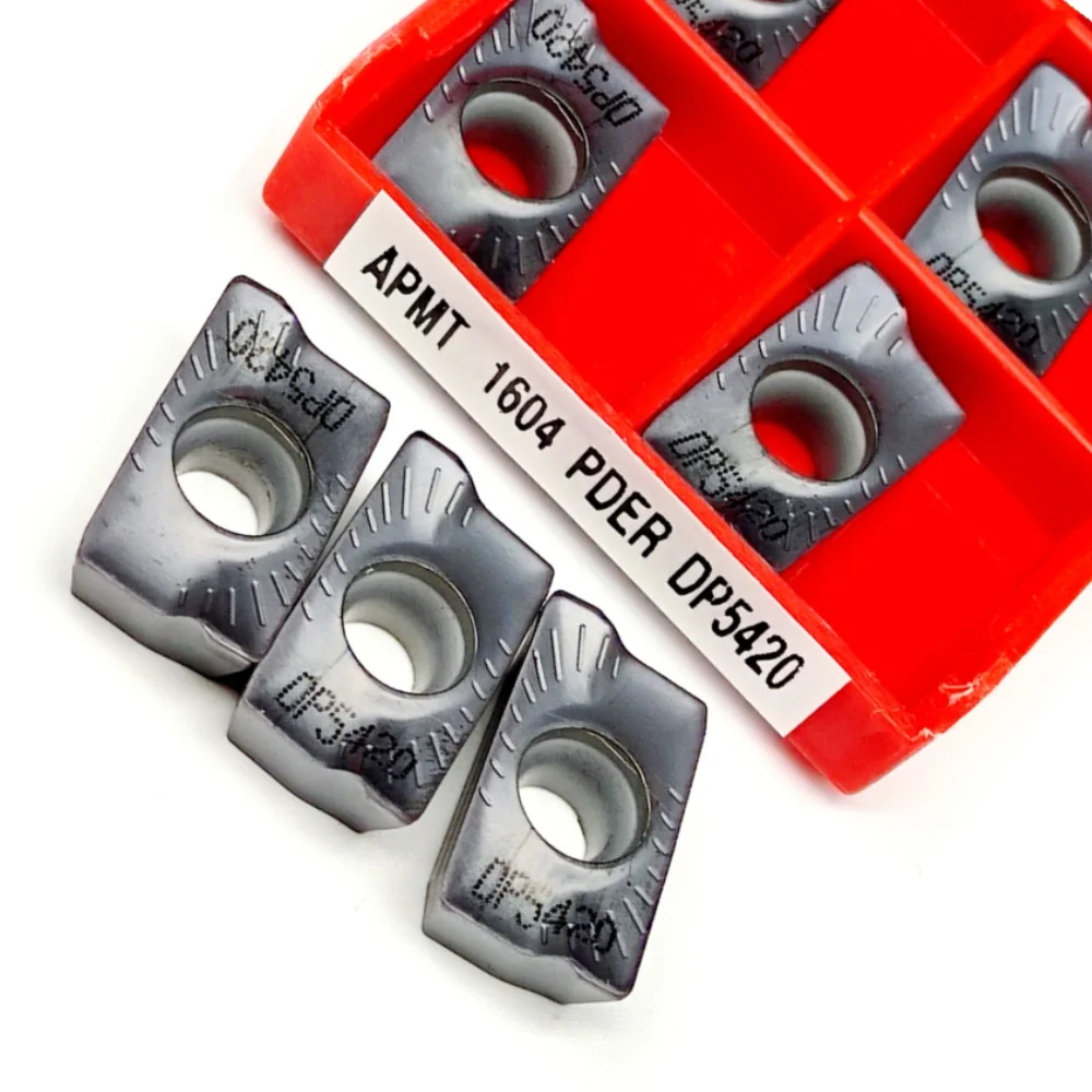 Inserti in metallo duro APMT1604 PDER DP5320 DP5420 Inserti indicizzabili Lame per fresa CNC per fresatura dell'acciaio APMT 1604 DP 5320 5420