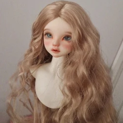 BJD Doll Wig1/3 1/4 1/6 1/8 pelo ondulado grande, peluca de muchos colores, alambre de alta temperatura