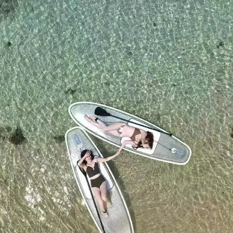 clear Surfing S U P paddle board Ocean board crystal PC Transparent sea sport stand up water rowing