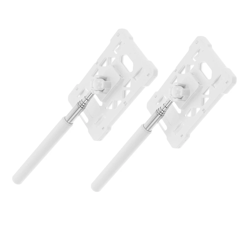 

2 Pcs Parking Lot Card Taking Tool Lightweight Plastic Badge Holder Stainless Steel Holders Reacher Stick Clip
