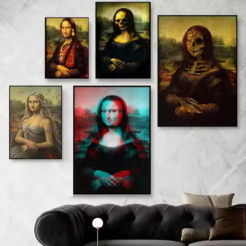 Funny Masterpiece Portrait Art Famous Paintings Canvas Bedroom Canvas Painting Wall Modern Home Decor