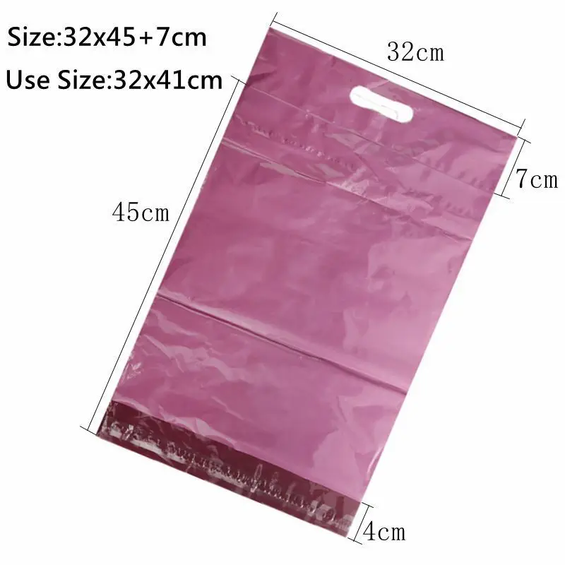 أكياس ساعي لاصقة ذاتية اللصق ، حقائب مغلف محمولة ، حقائب بريدية ، بنفسجي وأبيض ، مبيعات التخليص ، 100 قطعة/الوحدة