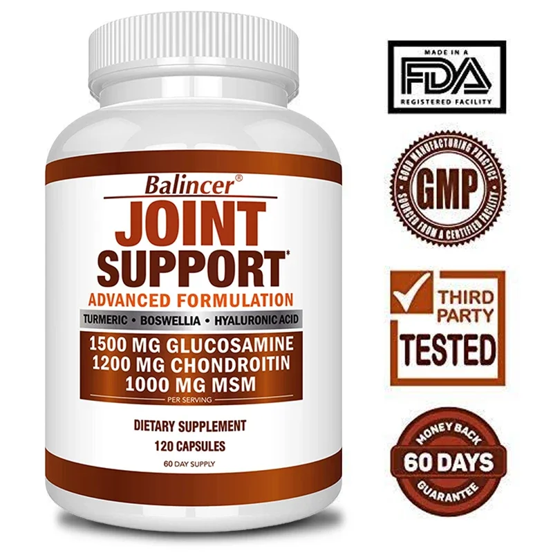 Glucosamine Chondroitin Turmeric Msm Boswellia - Joint Relief and Anti-Inflammatory Support Supplement 120 Capsules