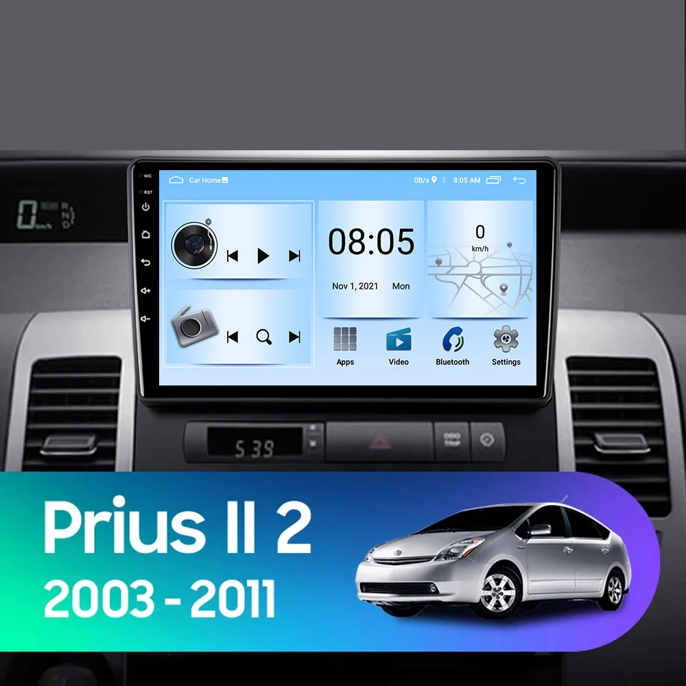 Android 13 For Toyota Prius XW20 II 2 2003 - 2011 Car radio Navigation GPS Radio Dvd Carplay Multimedia Player No 2din 5G WIFI