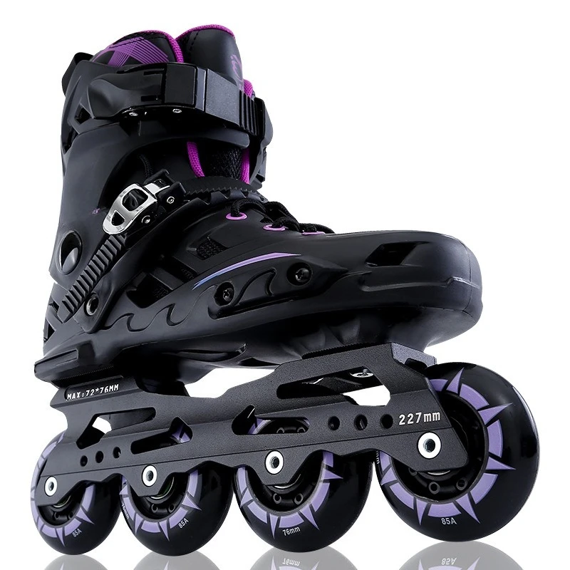 

Adult men's and women's professional roller skates adult straight wheel single row flat shoes children's skates