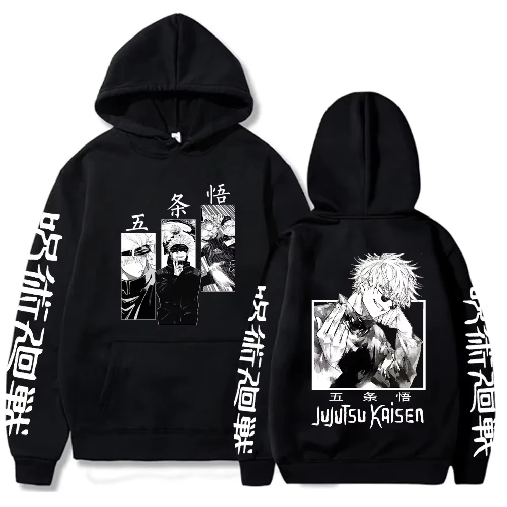 

Hot Sale Japan Anime Jujutsu Kaisen Men Women Hoodies Satoru Gojo Loose Sweatshirt Unisex Autumn Warm Casual Streetwear