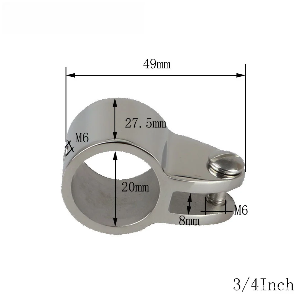 2 pcs 316 SS Top Jaw Slide Cap for Bimini Top Railing Fitting Designed for Marine Grade Yacht Boat Sunshade Use