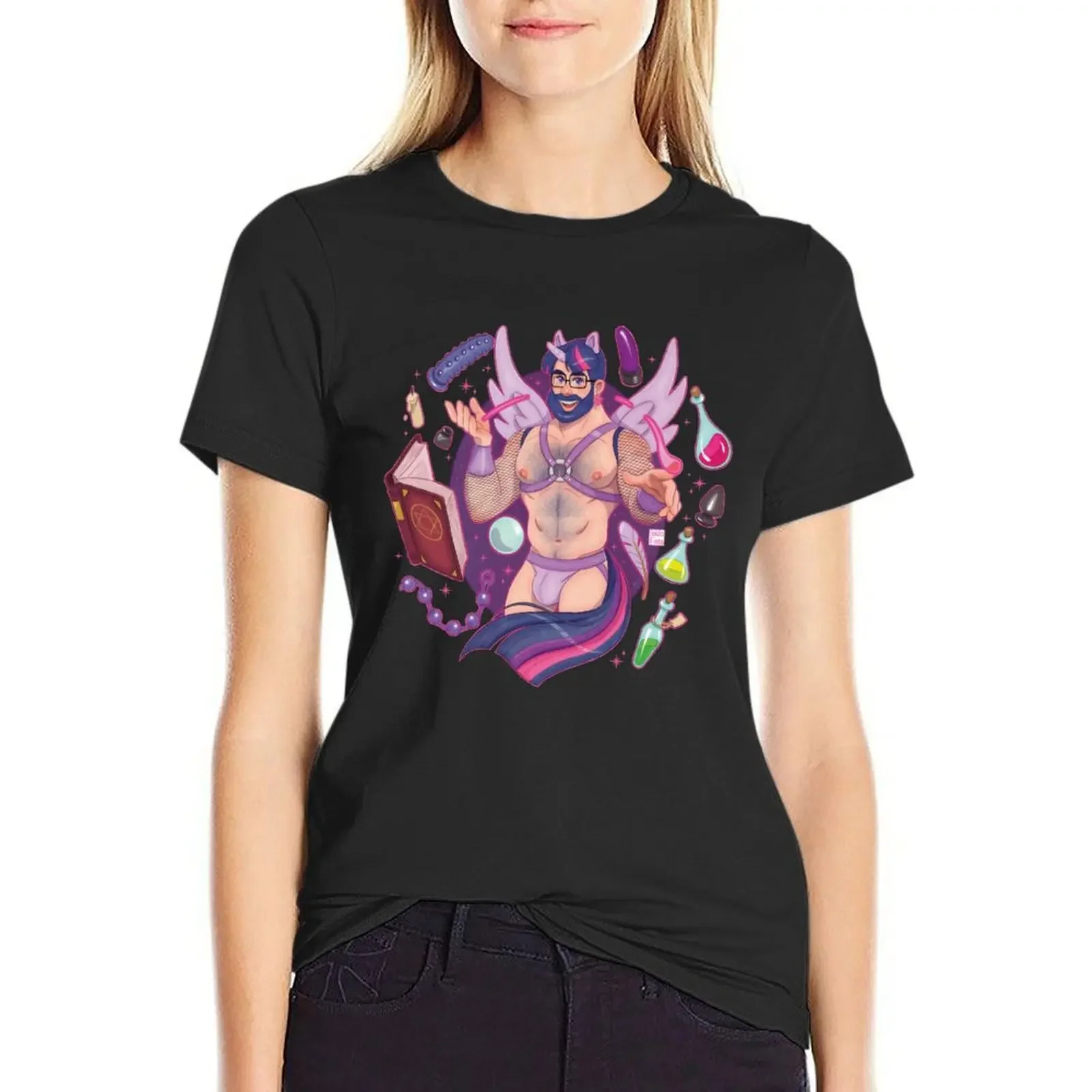

Sparkle Bear T-Shirt plus size tops animal print summer clothes anime womans clothing