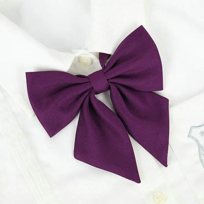 Solid Colors Big Bowknot JK Neckwear Girls Bow Tie Necktie Choker For Preppy Students Japanese Korean School Uniforms Shirts Tie