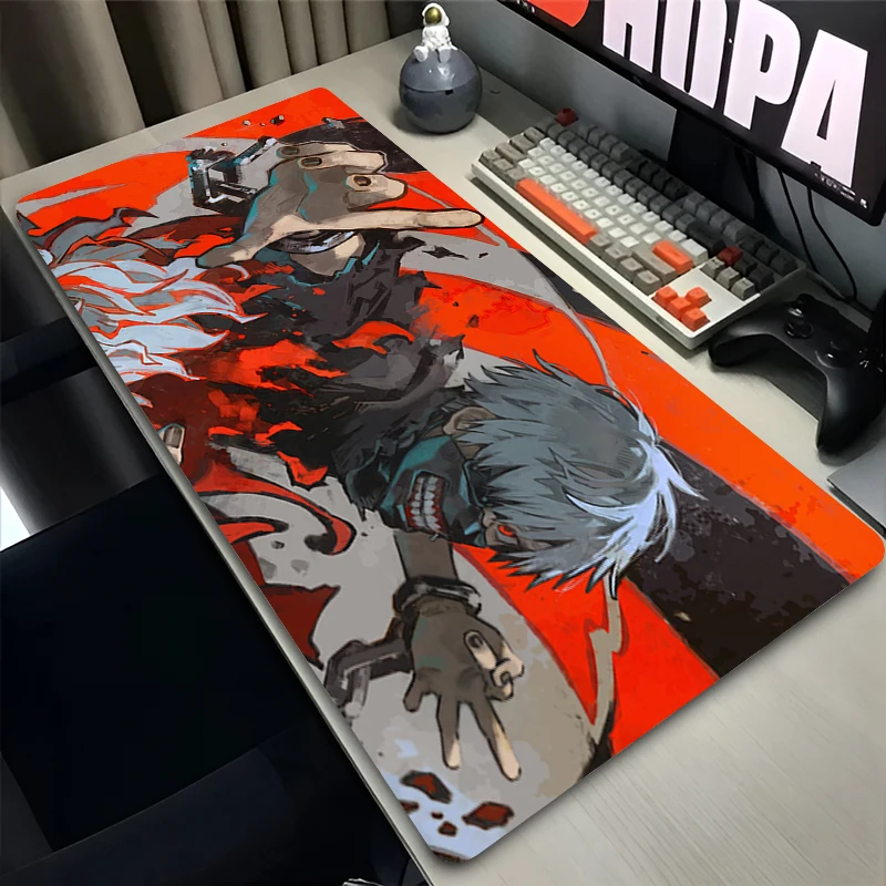Cool Mouse Pad Computer Keyboard Pad Big Gaming Accessories T-tokyo G-ghoul Anime Extended Mat Table Lock Edge Gamer Mousepad - view 3